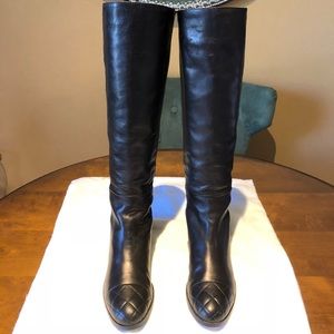 L.K. Bennett quilted Bambra Boot- black